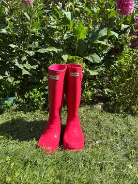 Hunter Bright Pink Tall Women's Rain Boots